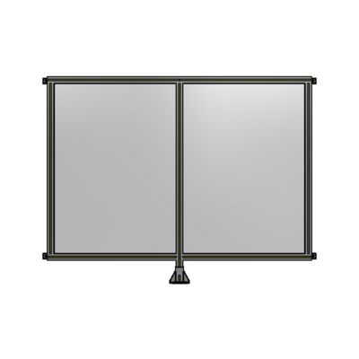 DOUBLE PANEL-LEG IN CENTER AND HINGE CONNECTORS 1400MM X 1800MM  1/4" POLYCARBONATE, ASSEMBLED