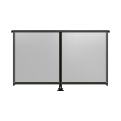 DOUBLE PANEL-LEG IN CENTER AND TIE PLATE CONNECTORS 1400MM X 2200MM  1/4" POLYCARB, ASSEMBLED