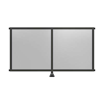 DOUBLE PANEL-LEG IN CENTER AND HINGE CONNECTORS 1400MM X 2400MM  1/4" POLYCARBONATE, ASSEMBLED