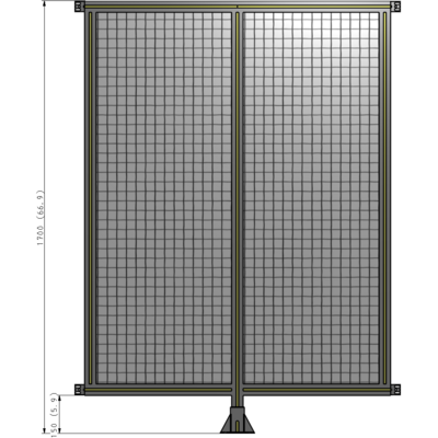B7-1700-1200-0150-HYMFK DOUBLE PANEL-LEG IN CENTER AND HINGE CONNECTORS 1700MM X 1200MM  1" MESH, AS A KIT