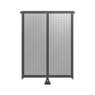 DOUBLE PANEL-LEG IN CENTER AND TIE PLATE CONNECTORS 1700MM X 1200MM  1" MESH, FULLY ASSEMBLED