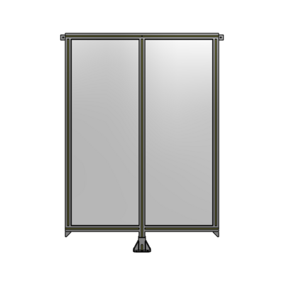 DOUBLE PANEL-LEG IN CENTER AND TIE PLATE CONNECTORS 1700MM X 1200MM  1/4" POLYCARB, ASSEMBLED