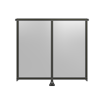 DOUBLE PANEL-LEG IN CENTER AND TIE PLATE CONNECTORS 1700MM X 1800MM  1/4" POLYCARB, ASSEMBLED