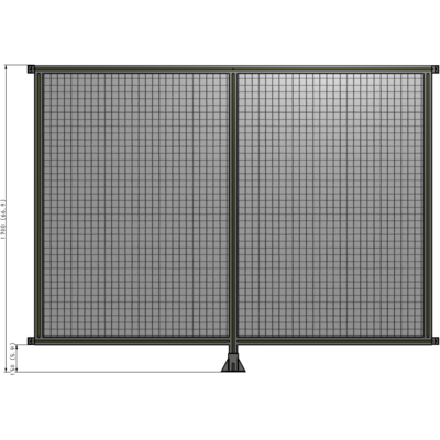B7-1700-2200-0150-HYMFA DOUBLE PANEL-LEG IN CENTER AND HINGE CONNECTORS 1700MM X 2200MM  1" MESH, FULLY ASSEMBLED