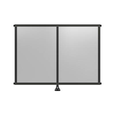 DOUBLE PANEL-LEG IN CENTER AND HINGE CONNECTORS 1700MM X 2200MM  1/4" POLYCARBONATE, ASSEMBLED