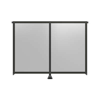 DOUBLE PANEL-LEG IN CENTER AND TIE PLATE CONNECTORS 1700MM X 2200MM  1/4" POLYCARB, ASSEMBLED