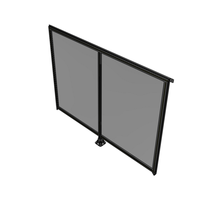 B7-1700-2200-0150-TYPFK DOUBLE PANEL-LEG IN CENTER AND TIE PLATE CONNECTORS 1700MM X 2200MM  1/4" POLYCARBONATE, AS KIT