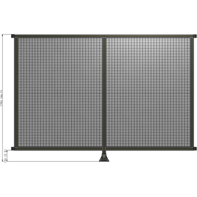 B7-1700-2400-0150-HYMFA DOUBLE PANEL-LEG IN CENTER AND HINGE CONNECTORS 1700MM X 2400MM  1" MESH, FULLY ASSEMBLED