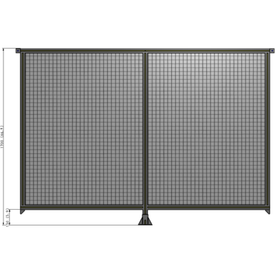 B7-1700-2400-0150-TYMFA DOUBLE PANEL-LEG IN CENTER AND TIE PLATE CONNECTORS 1700MM X 2400MM  1" MESH, FULLY ASSEMBLED