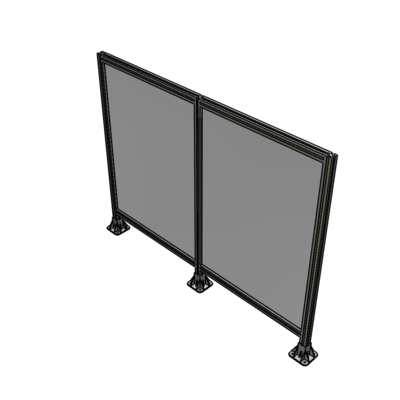 B8-1400-1800-0150-ZYPFA DOUBLE PANEL-3 LEGS  1400MM X 1800MM  1/4" POLYCARBONATE, FULLY ASSEMBLED