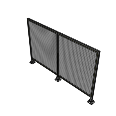 B8-1400-2200-0150-ZYMFA DOUBLE PANEL-3 LEGS  1400MM X 1800MM  1" MESH, FULLY ASSEMBLED