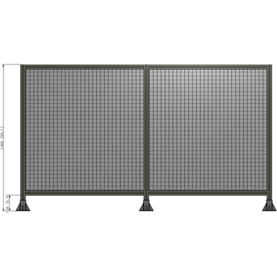 B8-1400-2400-0150-ZYMFA DOUBLE PANEL-3 LEGS  1400MM X 1800MM  1" MESH, FULLY ASSEMBLED