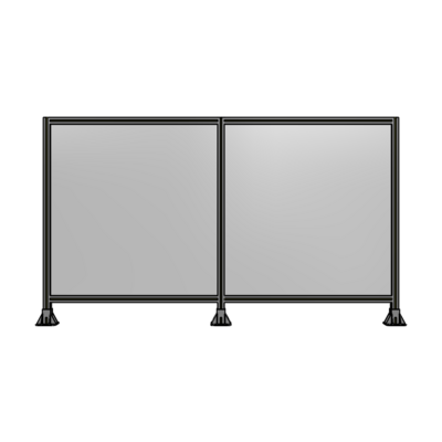 DOUBLE PANEL-3 LEGS  1400MM X 1800MM  1/4" POLYCARBONATE, FULLY ASSEMBLED