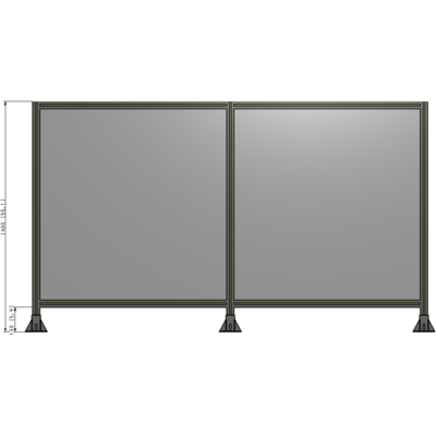 B8-1400-2400-0150-ZYPFK DOUBLE PANEL-3 LEGS 1400MM X 1800MM  1/4" POLYCARBONATE, AS A KIT