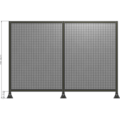B8-1700-2400-0150-ZYMFK DOUBLE PANEL-3 LEGS 1700MM X 2400MM  1" MESH, AS A KIT