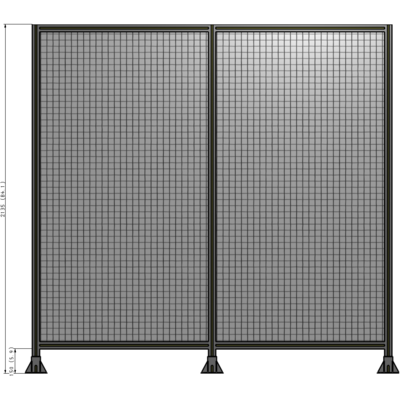 B8-2135-2200-0150-ZYMFA DOUBLE PANEL-3 LEGS  2135MM X 2200MM  1" MESH, FULLY ASSEMBLED