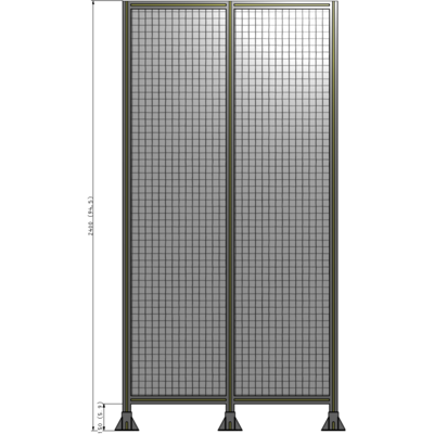 B8-2400-1200-0150-ZYMFK DOUBLE PANEL-3 LEGS 2400MM X 1200MM  1" MESH, AS A KIT