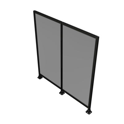 B8-2400-2200-0150-ZYPFA DOUBLE PANEL-3 LEGS  2400MM X 2400MM  1/4" POLYCARBONATE, FULLY ASSEMBLED
