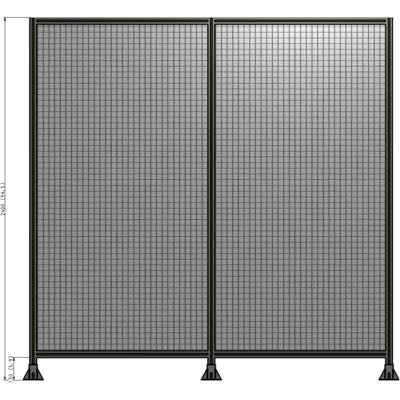 B8-2400-2400-0150-ZYMFK DOUBLE PANEL-3 LEGS 2400MM X 2400MM  1" MESH, AS A KIT