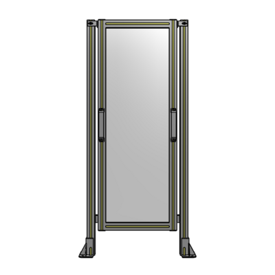 SINGLE REMOVABLE PANEL WITH LEGS 1400MM X 600MM 1/4" POLYCARBONATE, FULLY ASSEMBLED