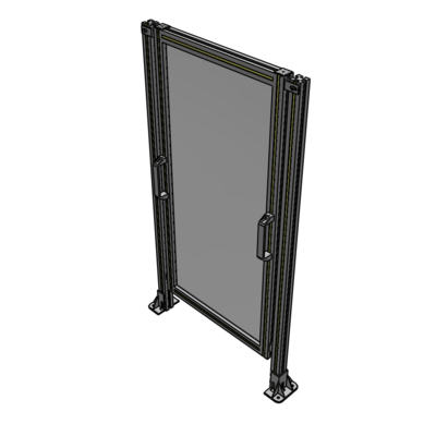 E3-1400-0750-0150-GYPTA SINGLE REMOVABLE PANEL WITH LEGS 1400MM X 750MM 1/4" POLYCARBONATE, FULLY ASSEMBLED