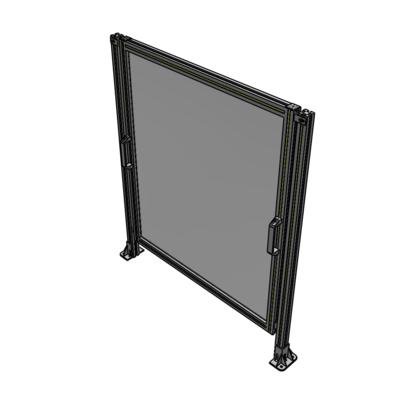 E3-1400-1200-0150-GYPTA SINGLE REMOVABLE PANEL WITH LEGS 1400MM X 1200MM 1/4" POLYCARBONATE, FULLY ASSEMBLED