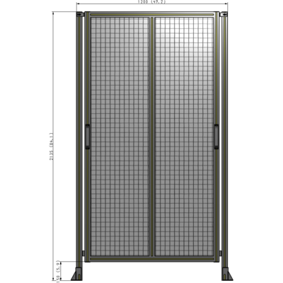 E4-2135-1200-0150-GYMTK DOUBLE REMOVABLE PANEL WITH LEGS 2135MM X 1200MM 1" MESH, AS A KIT