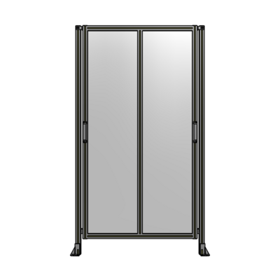 DOUBLE REMOVABLE PANEL WITH LEGS 2135MM X 1200MM 1/4" POLYCARBONATE, AS A KIT