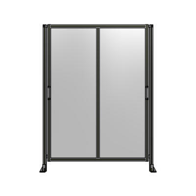 DOUBLE REMOVABLE PANEL WITH LEGS  2135MM X 1600MM 1/4" POLYCARBONATE, FULLY ASSEMBLED