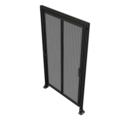 E6-2135-1200-0150-GYMTK DOUBLE REMOVABLE PANEL WITH LEGS AND A HEADER  2135MM X 1200MM 1" MESH, AS A KIT