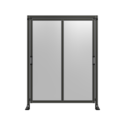 DOUBLE REMOVABLE PANEL WITH LEGS AND A HEADER  2135MM X 1600MM 1/4" POLYCARBONATE, AS A KIT