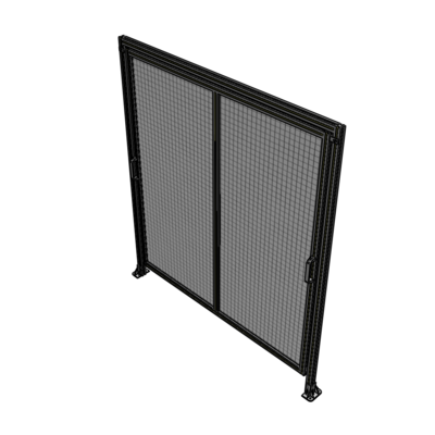 E6-2135-1900-0150-GYMTA DOUBLE REMOVABLE PANEL WITH LEGS AND A HEADER  2135MM X 1900MM 1" MESH, FULLY ASSEMBLED