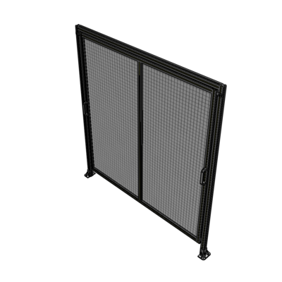 E6-2135-2000-0150-GYMTK DOUBLE REMOVABLE PANEL WITH LEGS AND A HEADER  2135MM X 2000MM 1" MESH, AS A KIT