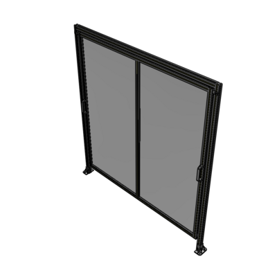 E6-2135-2000-0150-GYPTK DOUBLE REMOVABLE PANEL WITH LEGS AND A HEADER  2135MM X 2000MM 1/4" POLYCARBONATE, AS A KIT