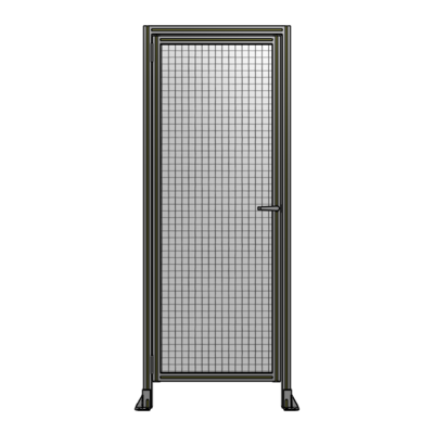 DOOR WITH HEADER, HANDLE WITH INTERNAL EGRESS ON RIGHT 2135MM X 820MM 1" MESH, AS A KIT