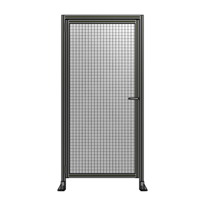 DOOR WITH HEADER, HANDLE WITH INTERNAL EGRESS ON RIGHT 2135MM X 1000MM 1" MESH, AS A KIT