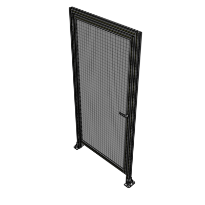 G1-2135-1020-0150-EYMTA DOOR WITH HEADER, HANDLE WITH INTERNAL EGRESS ON RIGHT 2135MM X 1020MM 1" MESH, FULLY ASSEMBLED