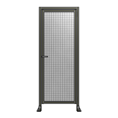 DOOR WITH HEADER, HANDLE WITH INTERNAL EGRESS ON LEFT 2135MM X 820MM 1" MESH, FULLY ASSEMBLED