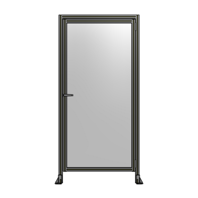 DOOR WITH HEADER, HANDLE WITH INTERNAL EGRESS ON LEFT 2135MM X 1020MM 1/4" POLYCARBONATE, AS A KIT