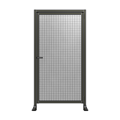 DOOR WITH HEADER, HANDLE WITH INTERNAL EGRESS ON LEFT 2135MM X 1100MM 1" MESH, AS A KIT