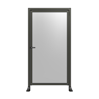 DOOR WITH HEADER, HANDLE WITH INTERNAL EGRESS ON LEFT 2135MM X 1100MM 1/4" POLYCARBONATE, AS A KIT