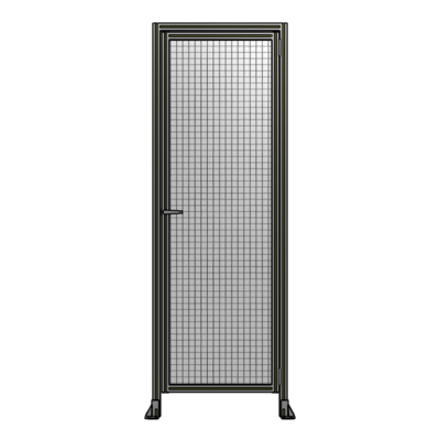 DOOR WITH HEADER, HANDLE WITH INTERNAL EGRESS ON LEFT 2400MM X 820MM 1" MESH, ASSEMBLED