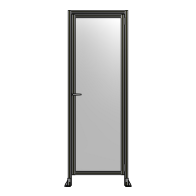 DOOR WITH HEADER, HANDLE WITH INTERNAL EGRESS ON LEFT 2400MM X 820MM 1/4" POLYCARBONATE, ASSEMBLED