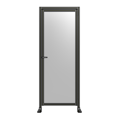 DOOR WITH HEADER, HANDLE WITH INTERNAL EGRESS ON LEFT 2400MM X 920MM 1/4" POLYCARBONATE, AS A KIT