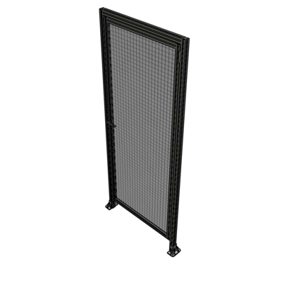 G2-2400-1000-0150-EYMTA DOOR WITH HEADER, HANDLE WITH INTERNAL EGRESS ON LEFT 2400MM X 1000MM 1" MESH, ASSEMBLED