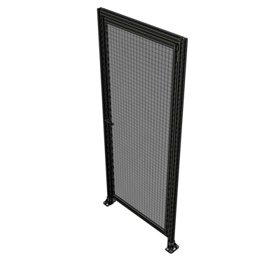 G2-2400-1020-0150-EYMTA DOOR WITH HEADER, HANDLE WITH INTERNAL EGRESS ON LEFT 2400MM X 1020MM 1" MESH, ASSEMBLED