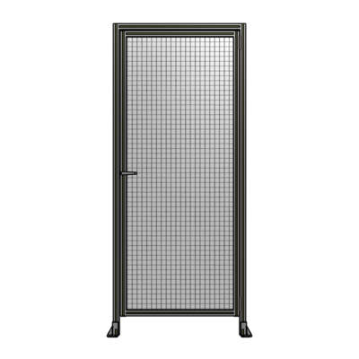 DOOR WITH HEADER, HANDLE WITH INTERNAL EGRESS ON LEFT 2400MM X 1020MM 1" MESH, AS A KIT