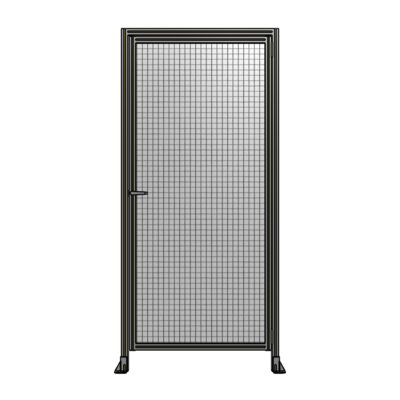 DOOR WITH HEADER, HANDLE WITH INTERNAL EGRESS ON LEFT 2400MM X 1100MM 1" MESH, AS A KIT