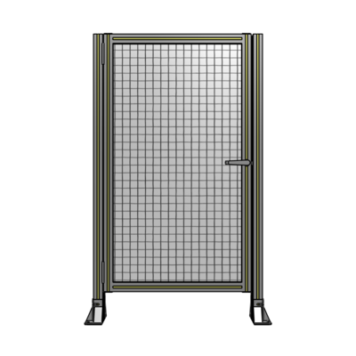 DOOR-ROBUST FRAME, HANDLE/INTERNAL EGRESS ON RIGHT 1400MM X 820MM 1" MESH, FULLY ASSEMBLED
