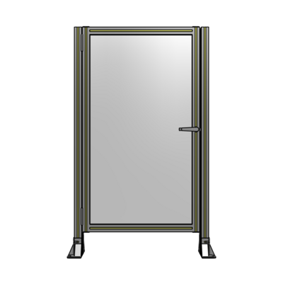DOOR-ROBUST FRAME, HANDLE/INTERNAL EGRESS ON RIGHT 1400MM X 820MM 1/4" POLYCARBONATE, AS A KIT